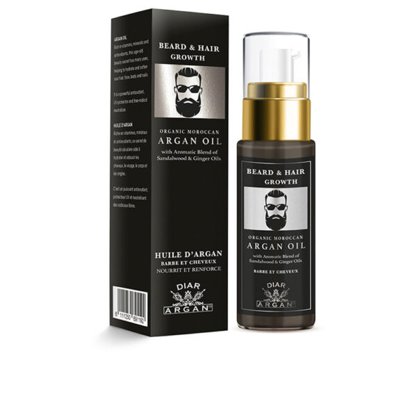 Diar argan BEARD AND HAIR STRENGTHENING SERUM with pure argan sandalwood and ginger 30 ml