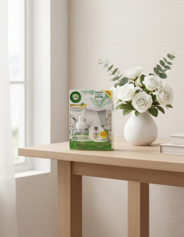 AIR-WICK ambientador electrico completo #white bouquet 19 ml