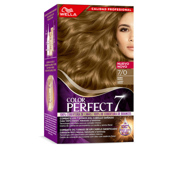WELLA COLOR PERFECT 7 100% gray coverage #7/0-medium blonde 6 u