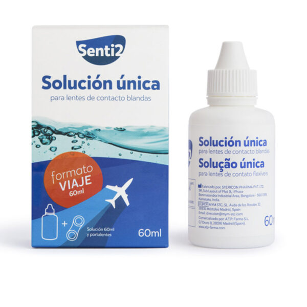 Senti2 ÚNICA solución con ácido hialurónico + portalentes 60 ml