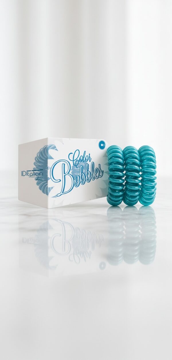 COLOR BOBBLES hair tie #turquoise 3 u