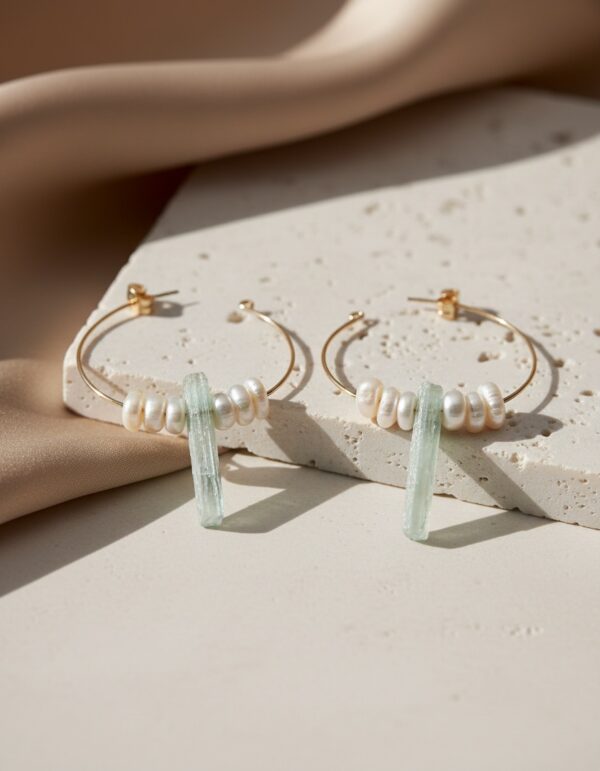 Shabama LAO GREEN 4CM pendientes #oro brillo 1 u