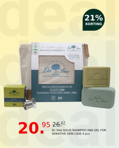 Dr. tree SOLID SHAMPOO AND GEL FOR SENSITIVE SKIN CASE 4 pcs