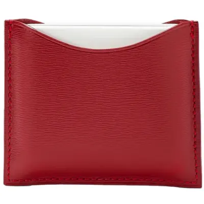 La Bouche Rouge Red Leather Compact Case