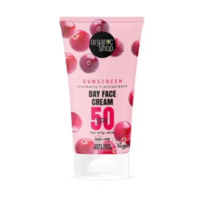 Organic Shop Cranberry Crema Facial De Dia Spf50 50ml