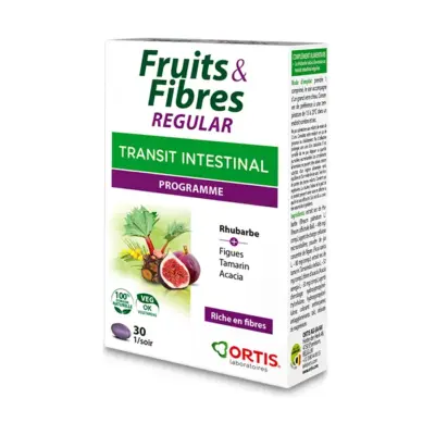 Ortis Fruits y Fibres Intestinal Transit 30 Tablets