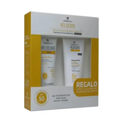 Heliocare 360 ​​Gel Oil Free Dry Touch Face Spf50 50ml Set 2 Pieces