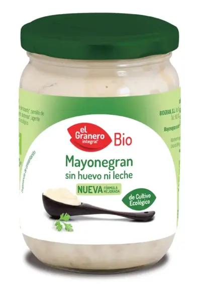 Granero Mayonegran Mayonesa Sin Huevo Bio 247 Gramos