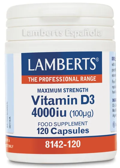 Lamberts Vitamina D 4000 Ui 100µg 120 Tabs