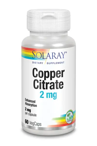 Solaray Cobre Citrato 2 Mg 60 Vcaps