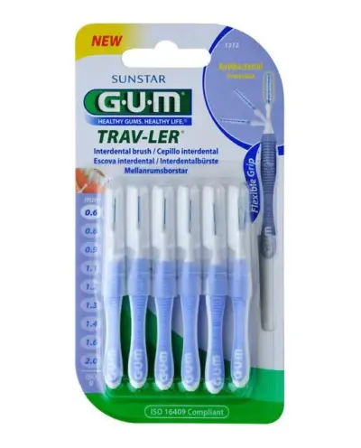 Sunstar Gum Interdental Brush 0,6mm Trav-Ler 6 Uds