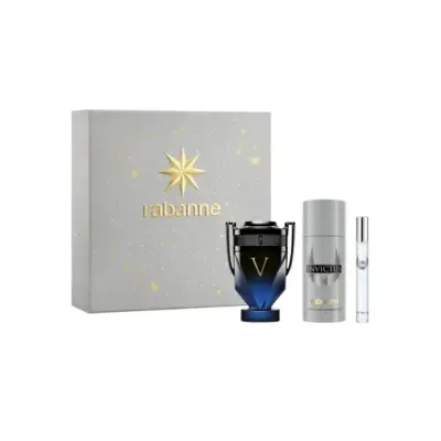 Rabanne Invictus Victory Elixir Eau De Perfume Spray 100ml Set 3 Pieces