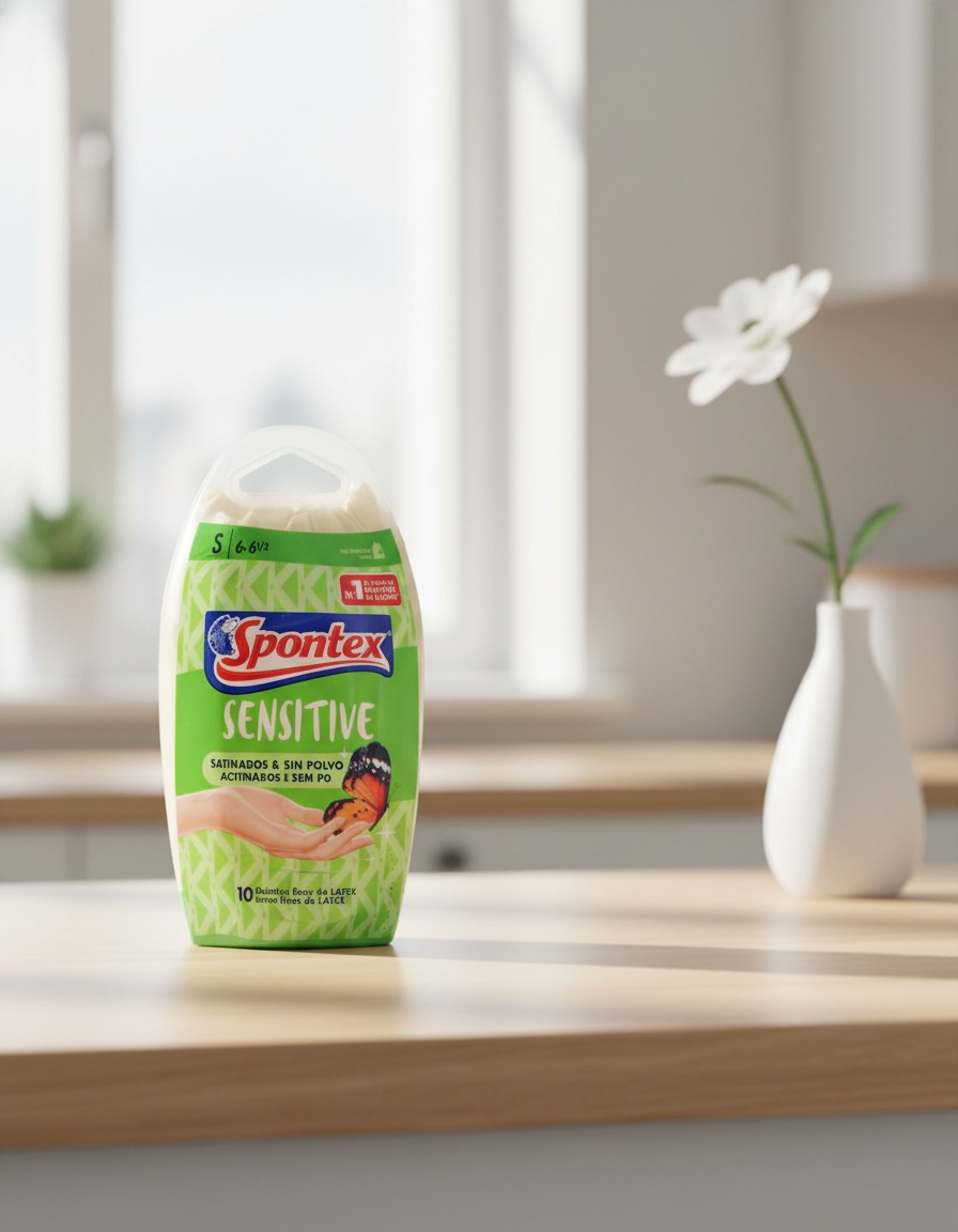 Spontex LATEX SENSITIVE guantes satinados sin polvo talla S 2 Spontex LATEX SENSITIVE guantes satinados sin polvo talla S - Image 2