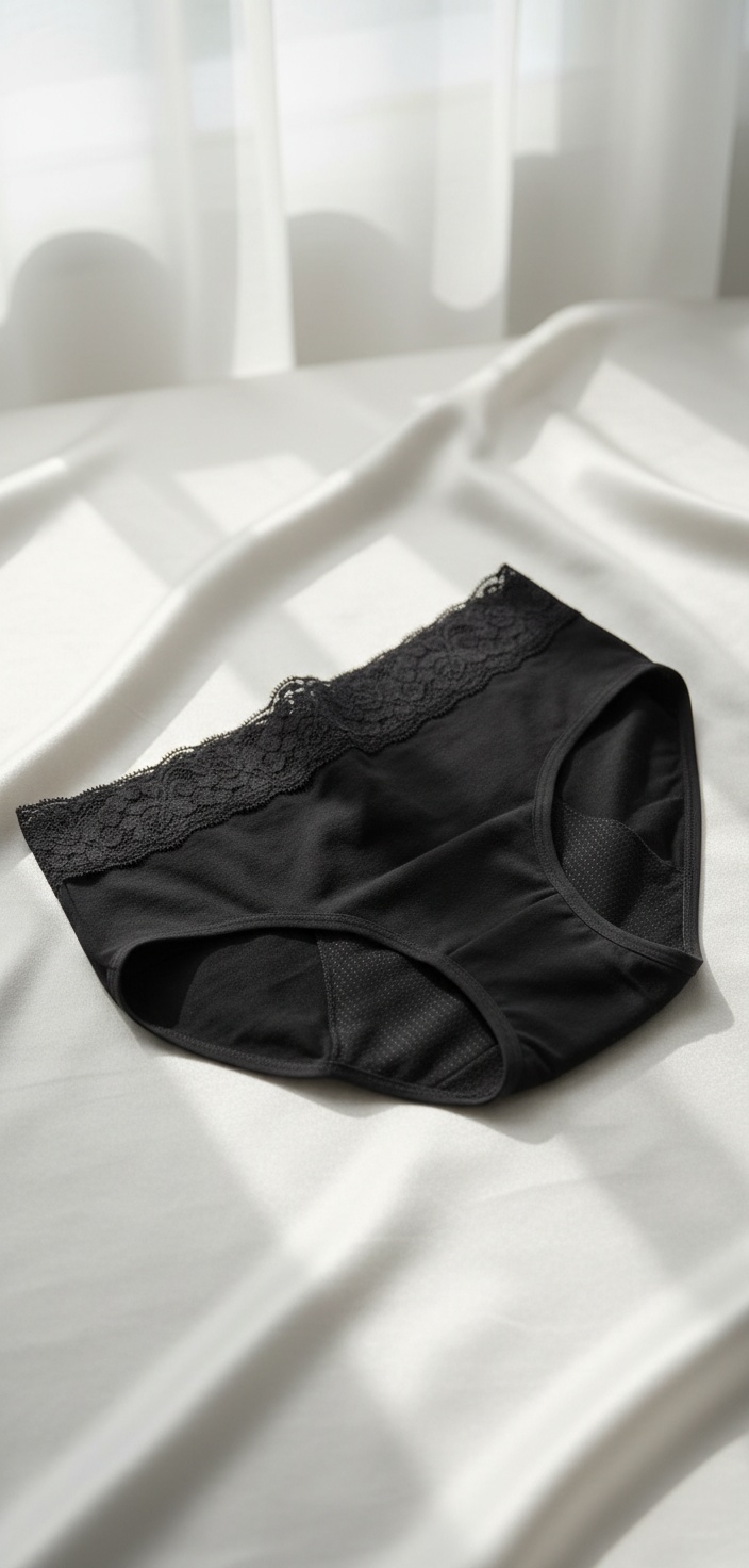 PlatanomelÓn KIWITAS ENCAJE braguitas menstruales negro #M 1 u 2 PlatanomelÓn KIWITAS ENCAJE braguitas menstruales negro #M 1 u - Image 2