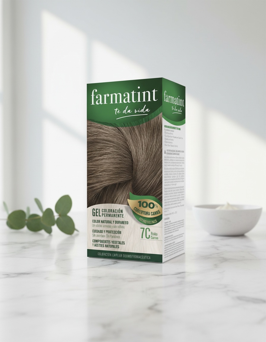 FARMATINT GEL permanent coloring #7c-ash blonde 5 units 2 FARMATINT GEL permanent coloring #7c-ash blonde 5 units - Image 2