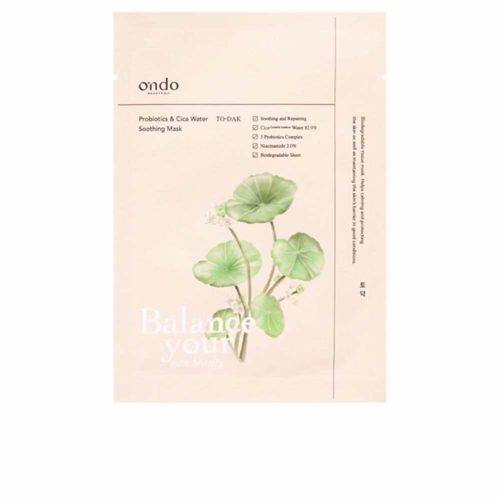 Ondo beauty 36.5 PROBIOTICS & CICA WATER soothing mask 25 ml 1 Ondo beauty 36.5 PROBIOTICS & CICA WATER soothing mask 25 ml
