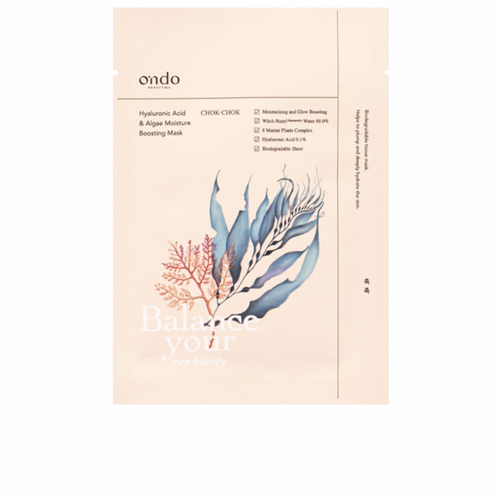 Ondo beauty 36.5 HYALURONIC ACID & ALGAE MOISTURE boosting mask 25 ml 1 Ondo beauty 36.5 HYALURONIC ACID & ALGAE MOISTURE boosting mask 25 ml