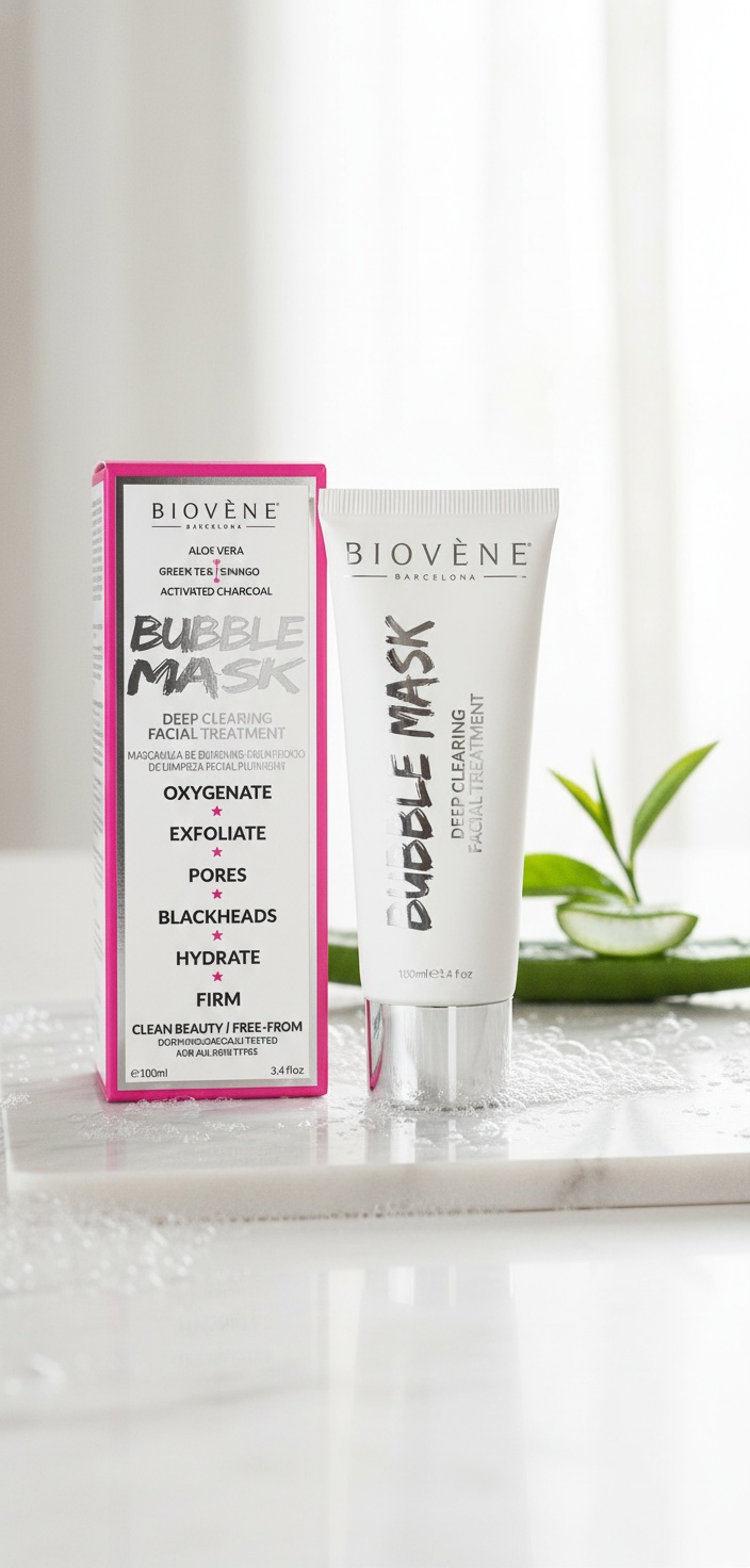 BiovÈne BUBBLE MASK deep clearing facial treatment 100 ml 2 BiovÈne BUBBLE MASK deep clearing facial treatment 100 ml - Image 2