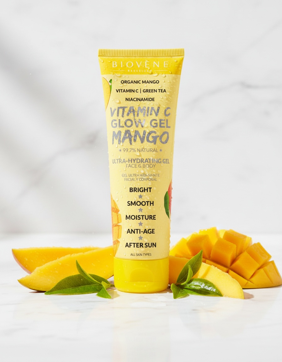 BiovÈne VITAMIN C GLOW GEL MANGO ultra-hydrating gel face & body 200 ml 2 BiovÈne VITAMIN C GLOW GEL MANGO ultra-hydrating gel face & body 200 ml - Image 2