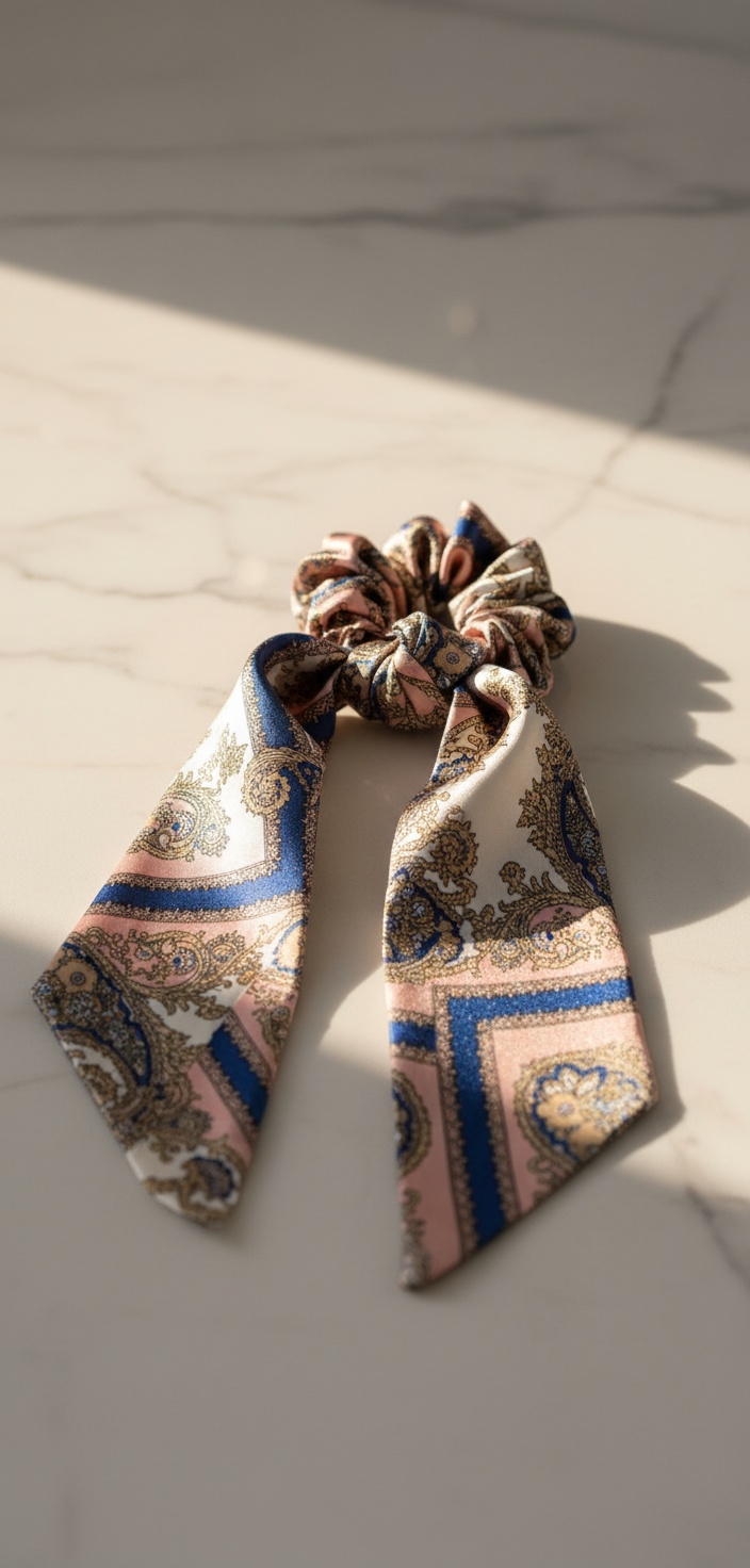 Inca SCARF HAIR TIE printed #clear 1 unit 2 Inca SCARF HAIR TIE printed #clear 1 unit - Image 2