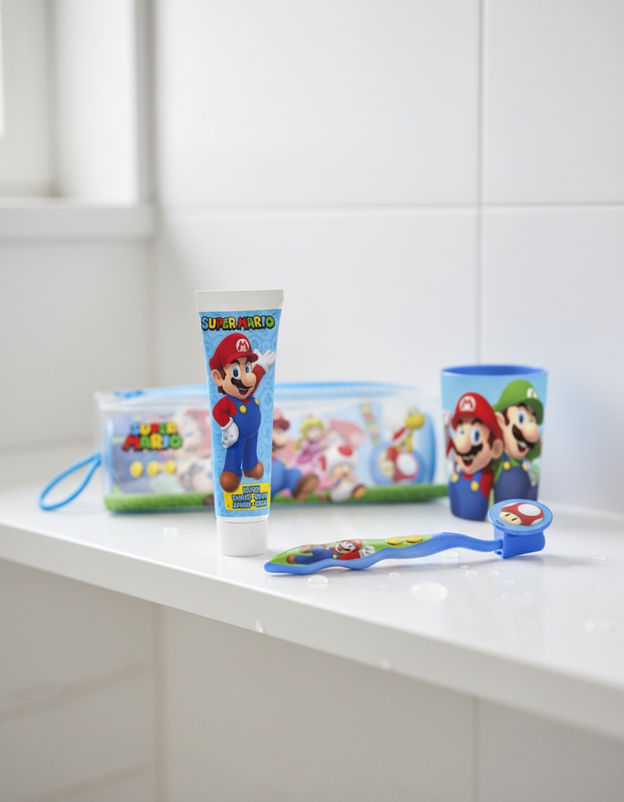 SUPER MARIO DENTAL CARE LOT 4 pcs 2 SUPER MARIO DENTAL CARE LOT 4 pcs - Image 2