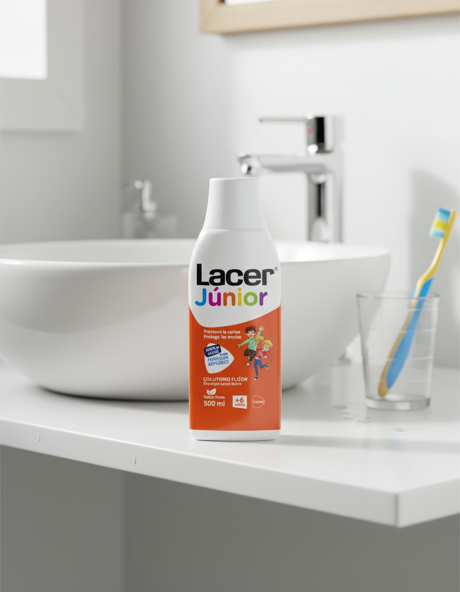 Lacer FLUOR daily mouthwash strawberry 0.05% 500 ml 2 Lacer FLUOR daily mouthwash strawberry 0.05% 500 ml - Image 2