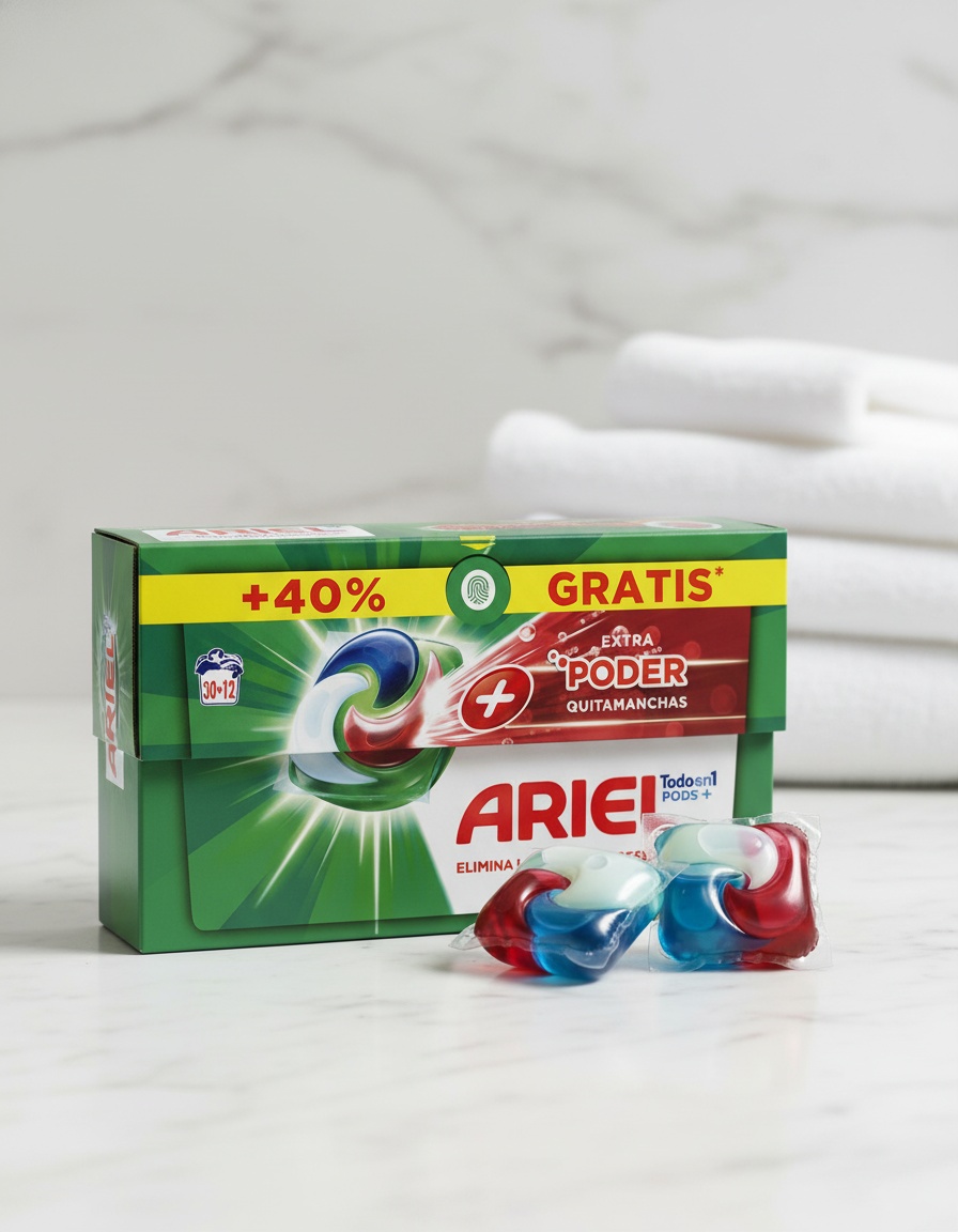 ARIEL PODS EXTRA POWER STAIN REMOVER 3in1 detergent 42 caps 2 ARIEL PODS EXTRA POWER STAIN REMOVER 3in1 detergent 42 caps - Image 2
