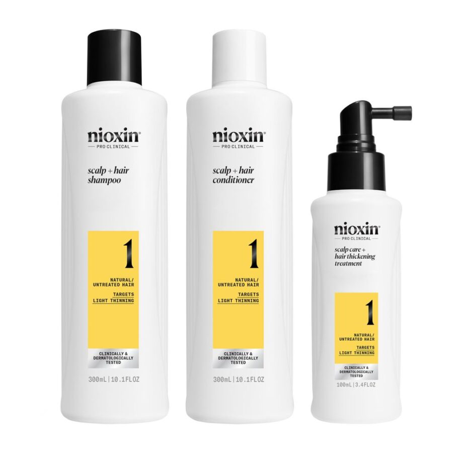 SYSTEM 1 – Kit - Treatment for Natural Hair with Mild Thinning 3 units