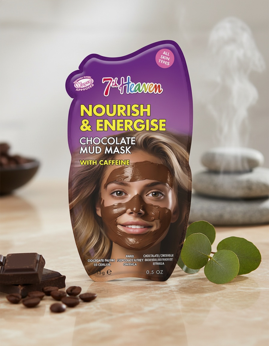 7th heaven NOURISH & ENERGISE chocolate mud mask with caffeine 15 gr 2 7th heaven NOURISH & ENERGISE chocolate mud mask with caffeine 15 gr - Image 2