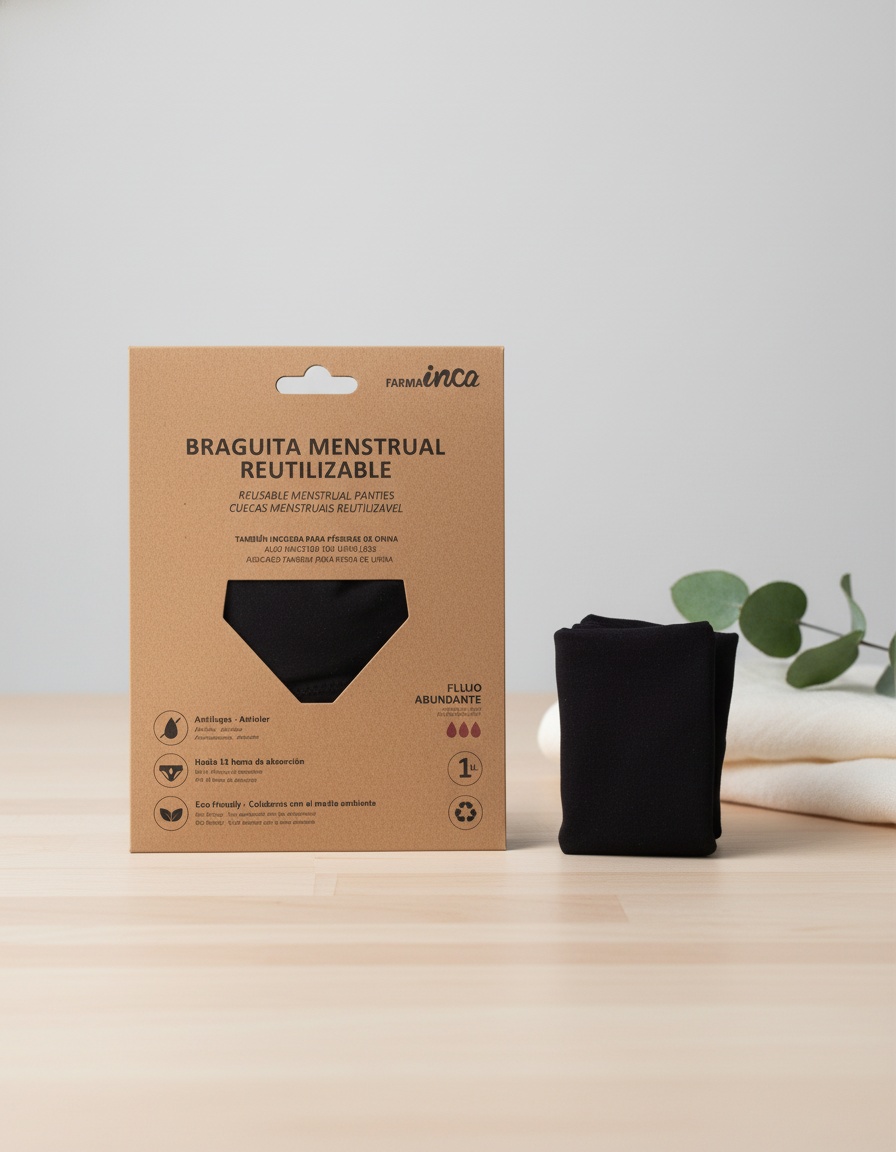 Inca MENSTRUAL PANTIES super absorption #black size S 1 unit 2 Inca MENSTRUAL PANTIES super absorption #black size S 1 unit - Image 2