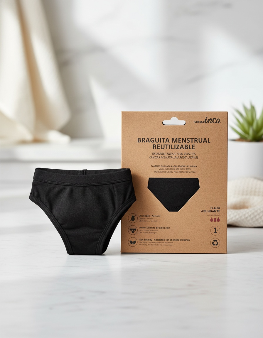 Inca MENSTRUAL PANTIES super absorption #black size XL 1 unit 2 Inca MENSTRUAL PANTIES super absorption #black size XL 1 unit - Image 2