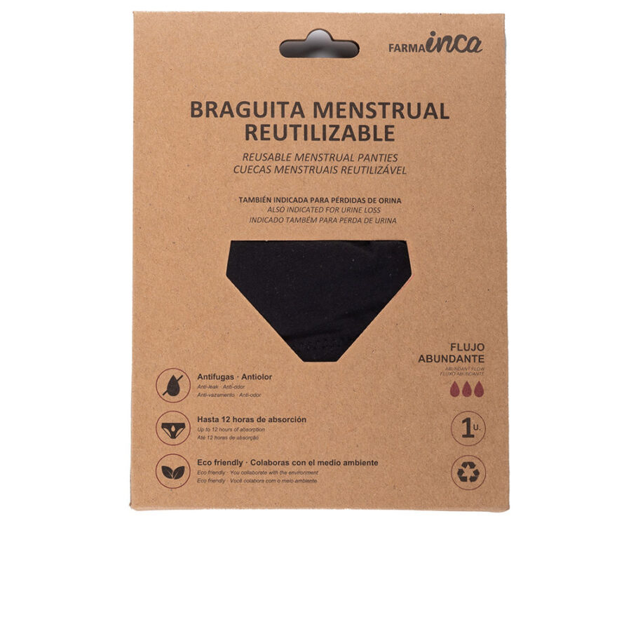 MENSTRUAL PANTIES super absorption #black size XXL 1 unit