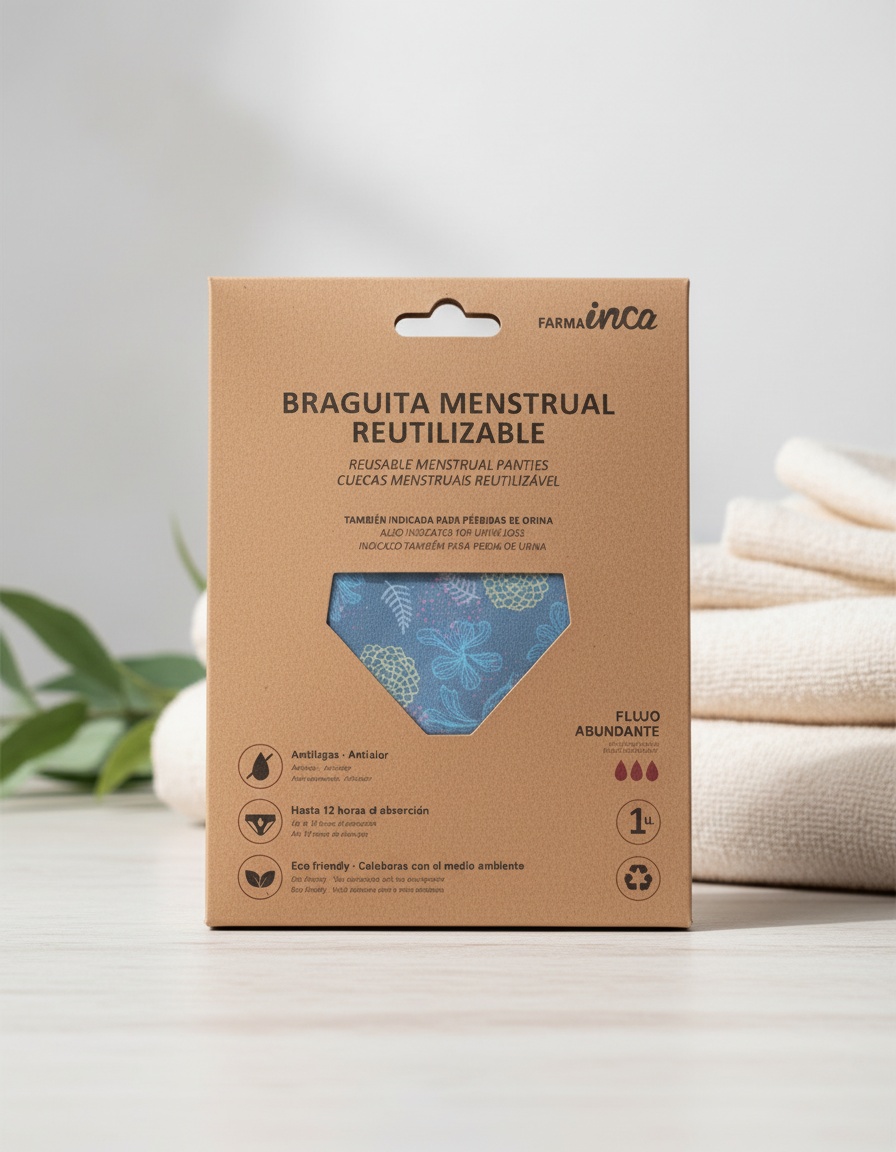 Inca MENSTRUAL PANTIES super absorption #blue size L 1 unit 2 Inca MENSTRUAL PANTIES super absorption #blue size L 1 unit - Image 2
