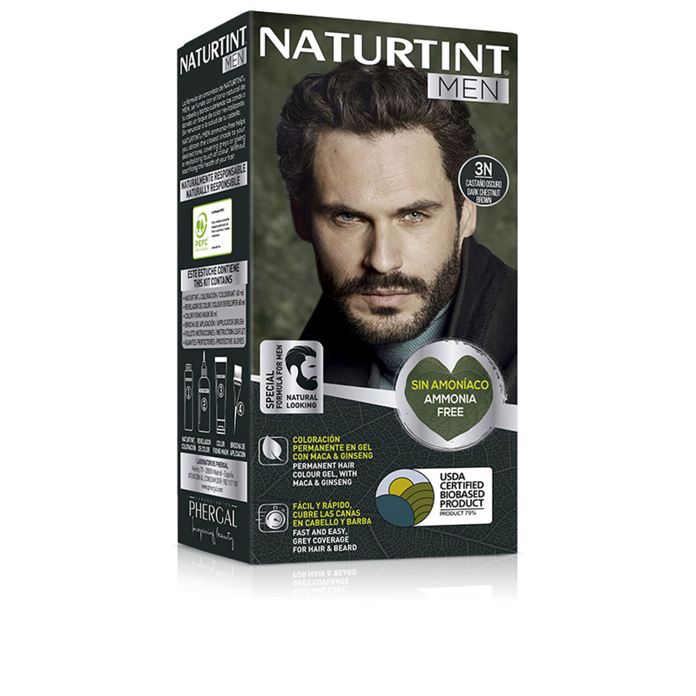 NATURTINT MEN ammonia-free dye #3Ndark brown 1 unit 1 NATURTINT MEN ammonia-free dye #3Ndark brown 1 unit