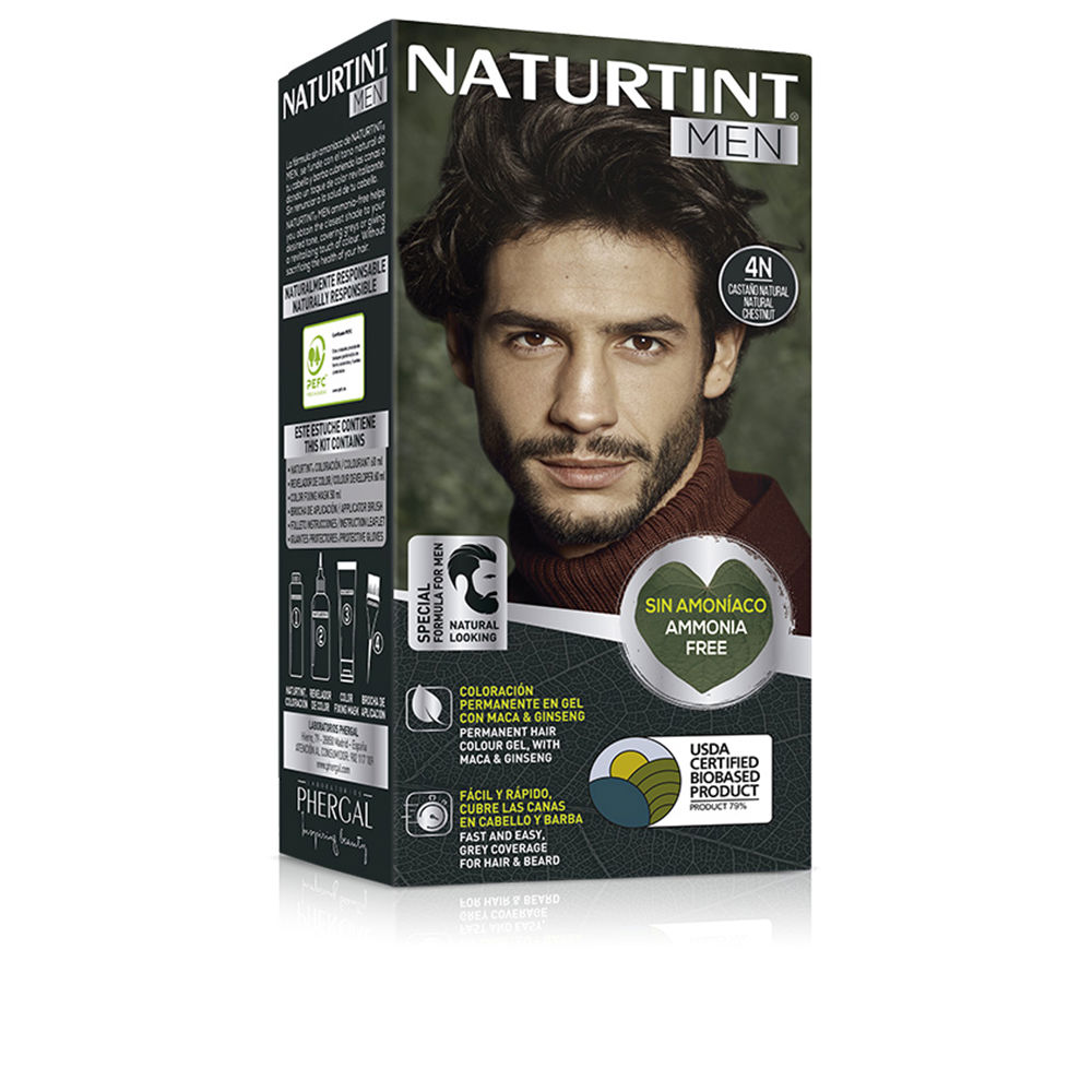 NATURTINT MEN ammonia-free dye #4N natural chestnut 1 unit 1 NATURTINT MEN ammonia-free dye #4N natural chestnut 1 unit