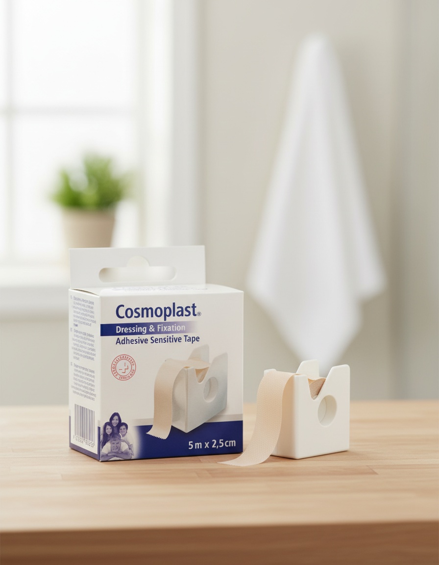 COSMOPLAST sensitive adhesive tape 5m x 2.5 cm 2 COSMOPLAST sensitive adhesive tape 5m x 2.5 cm - Image 2