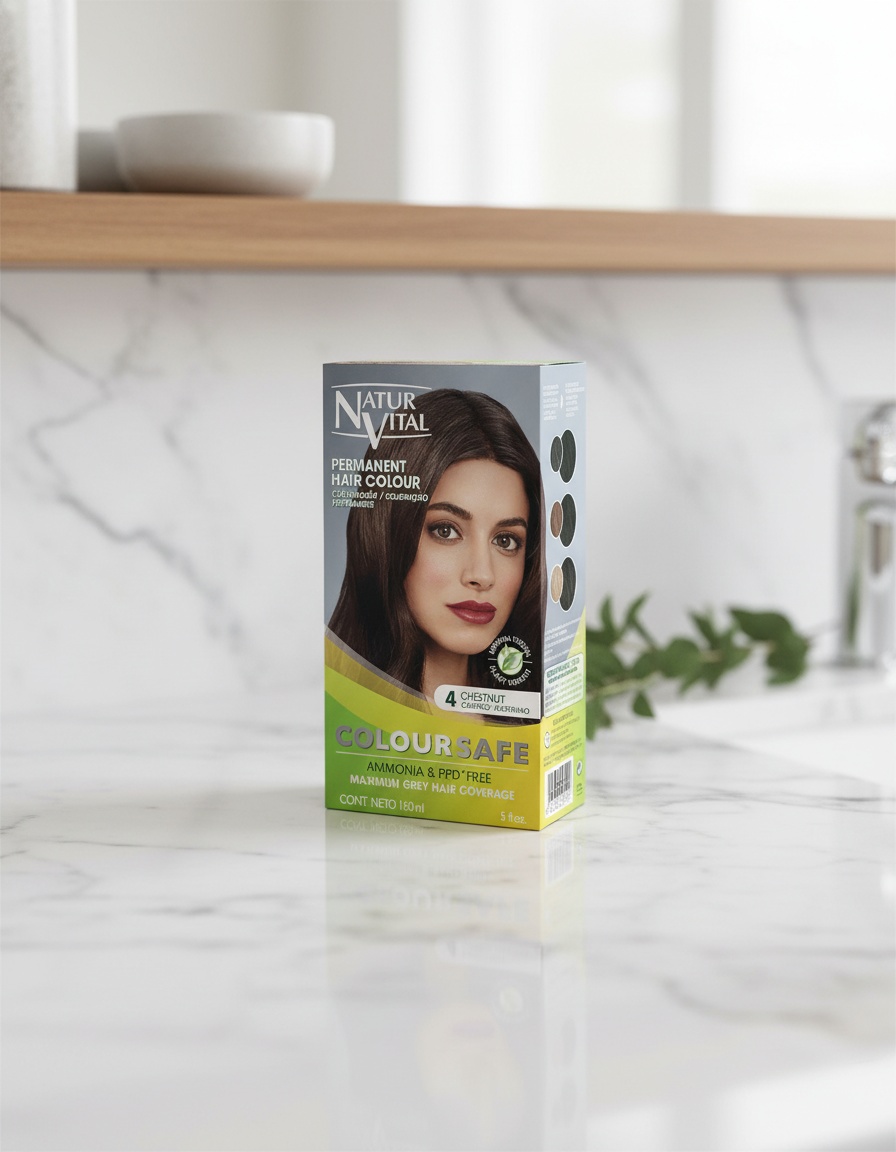 COLOURSAFE permanent dye #4-brown 2 COLOURSAFE permanent dye #4-brown - Image 2