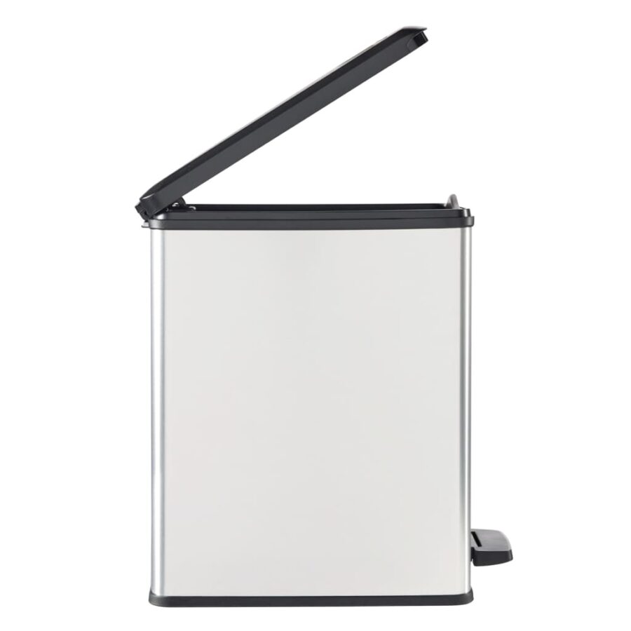 Curver Pedaalemmer Deco smal 25 L zilverkleurig - Afbeelding 7