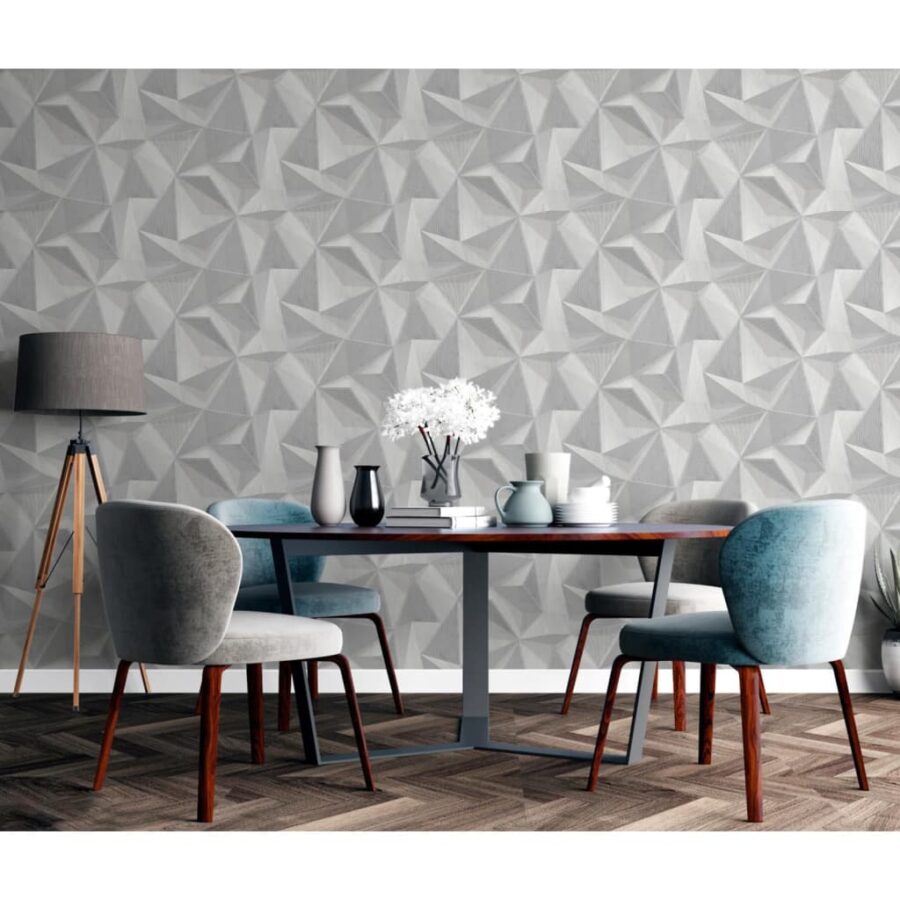 DUTCH WALLCOVERINGS Behang Onyx lichtgrijs - Afbeelding 7