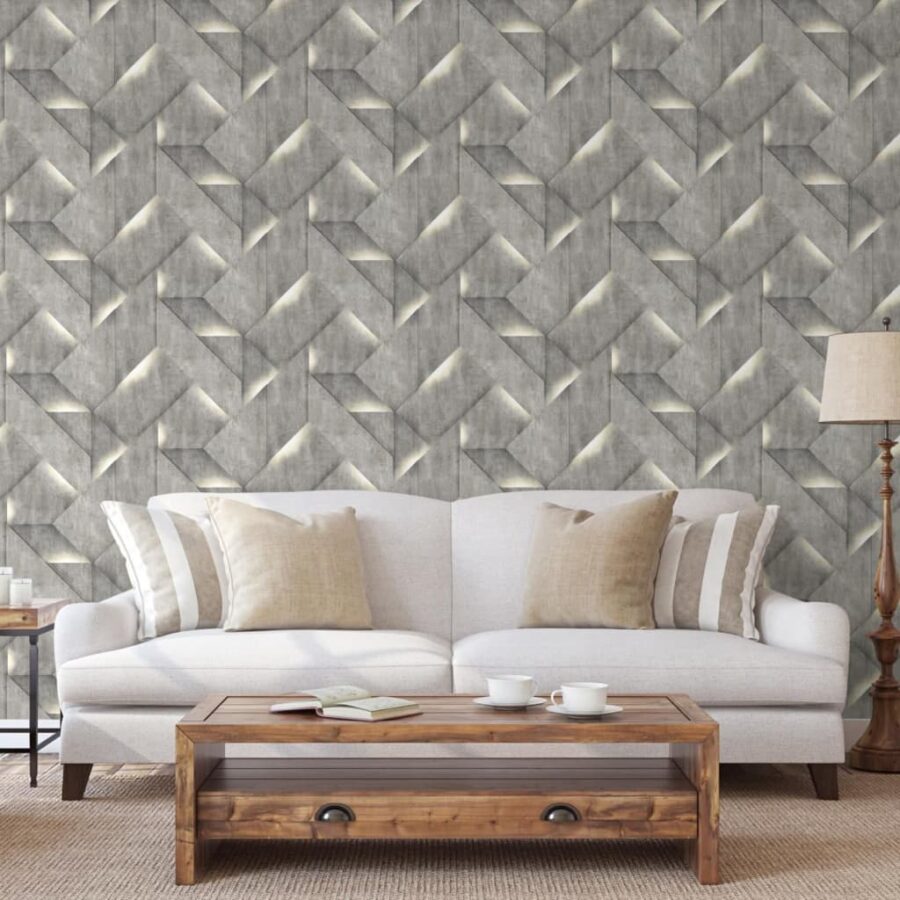 DUTCH WALLCOVERINGS Behang Onyx donkergrijs - Afbeelding 4