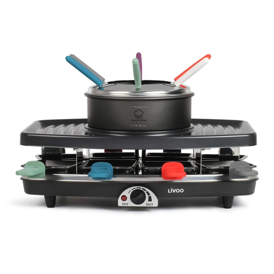 Livoo Gourmetstel, grillplaat en fondueset 3-in-1 8 personen 1100 W - Afbeelding 3