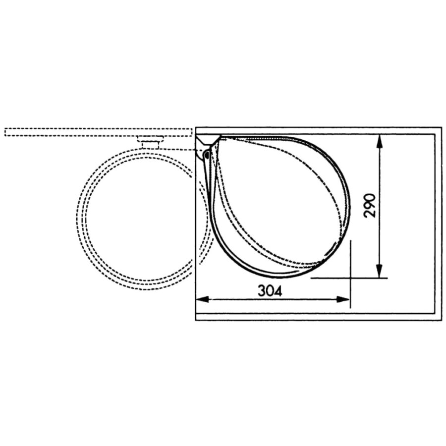 Hailo Inbouw afvalemmer Compact-Box maat M 15 L wit 3555-001 - Afbeelding 6