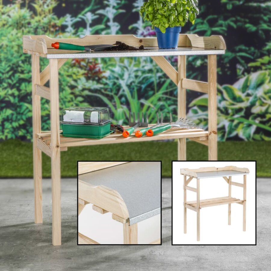 HI Oppottafel 82x38x78 cm hout - Afbeelding 3