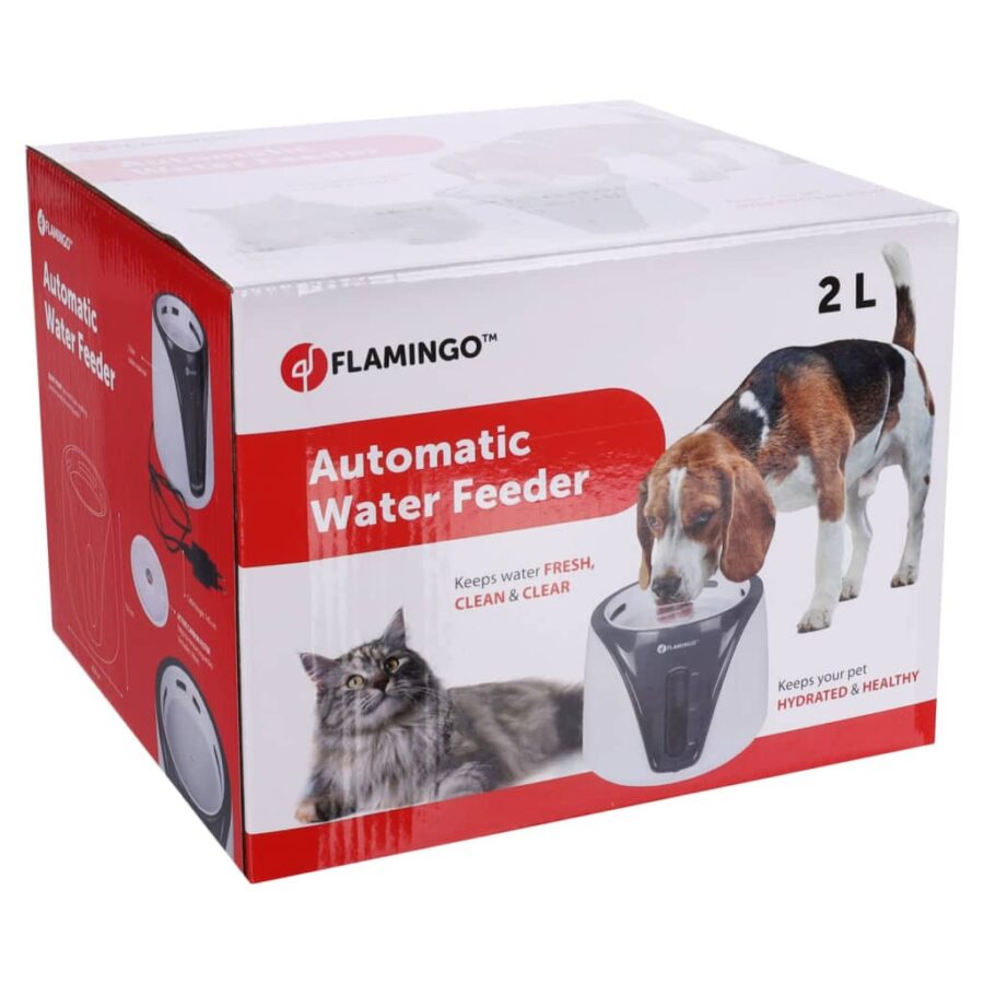 FLAMINGO Huisdierenwaterdispenser Adriana automatisch 2 L grijs - Afbeelding 6