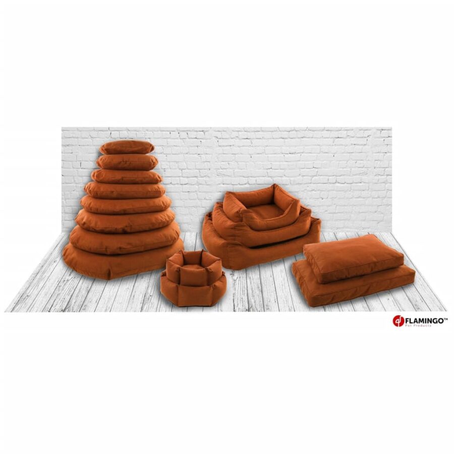 FLAMINGO Hondenmand met rits Ziva hexagonaal 60x20 cm terracottakleur - Afbeelding 3
