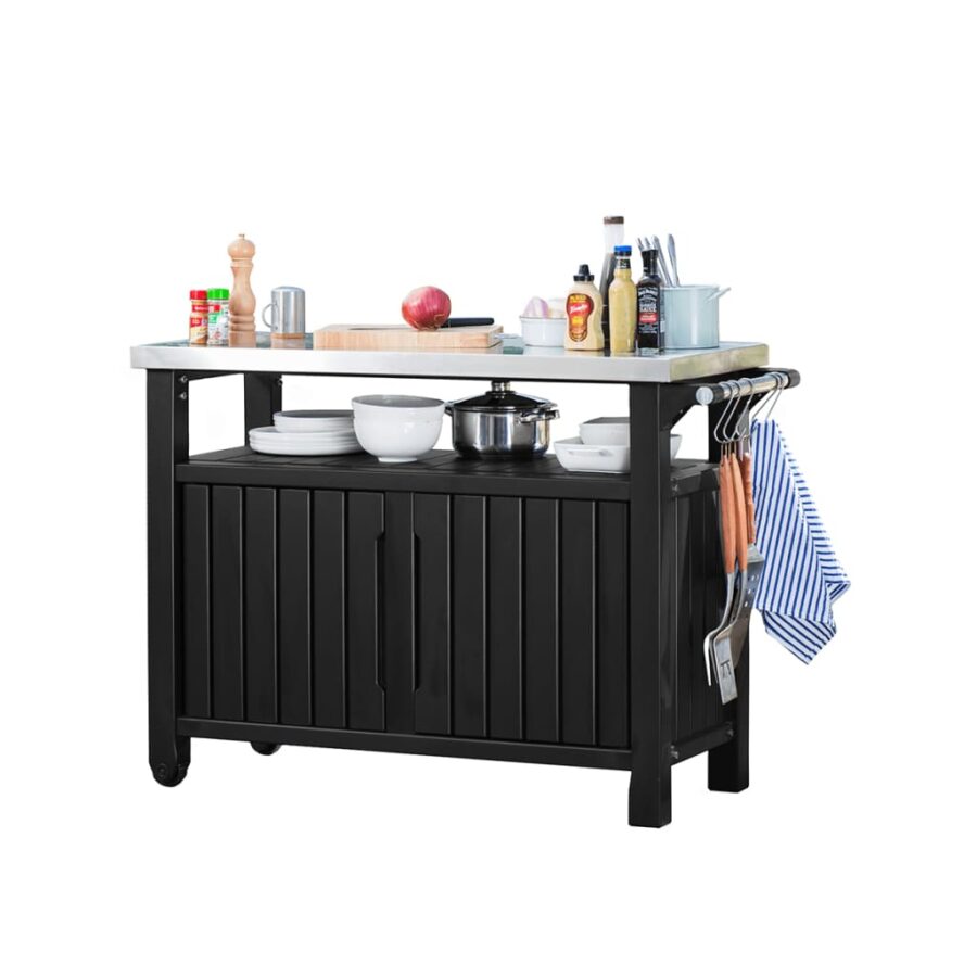 Keter Tuintafel voor BBQ multifunctioneel Unity XL hout-look - Afbeelding 4