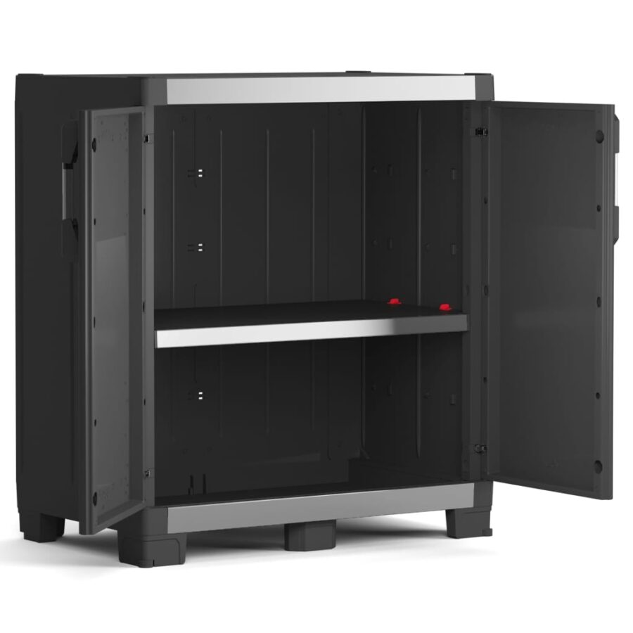 Keter Opbergkast laag Garage XL 99 cm zwart en grijs - Afbeelding 2