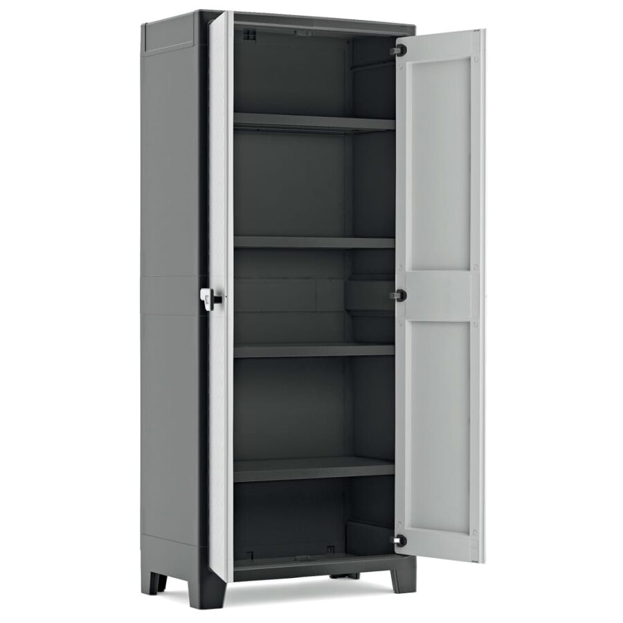Keter Opbergkast met schappen Titan 182 cm zwart en grijs - Afbeelding 2