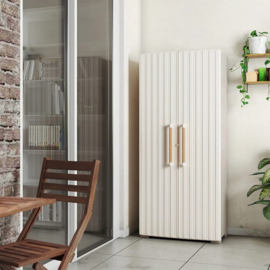 Keter Opbergkast Groove multifunctioneel beige en zandkleurig - Afbeelding 3