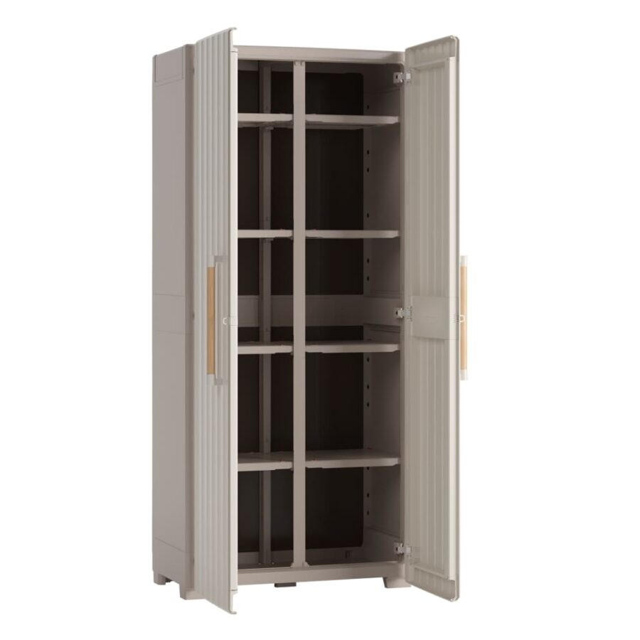 Keter Opbergkast Groove multifunctioneel beige en zandkleurig - Afbeelding 4